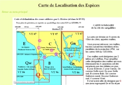 Carte de localisation des espèces